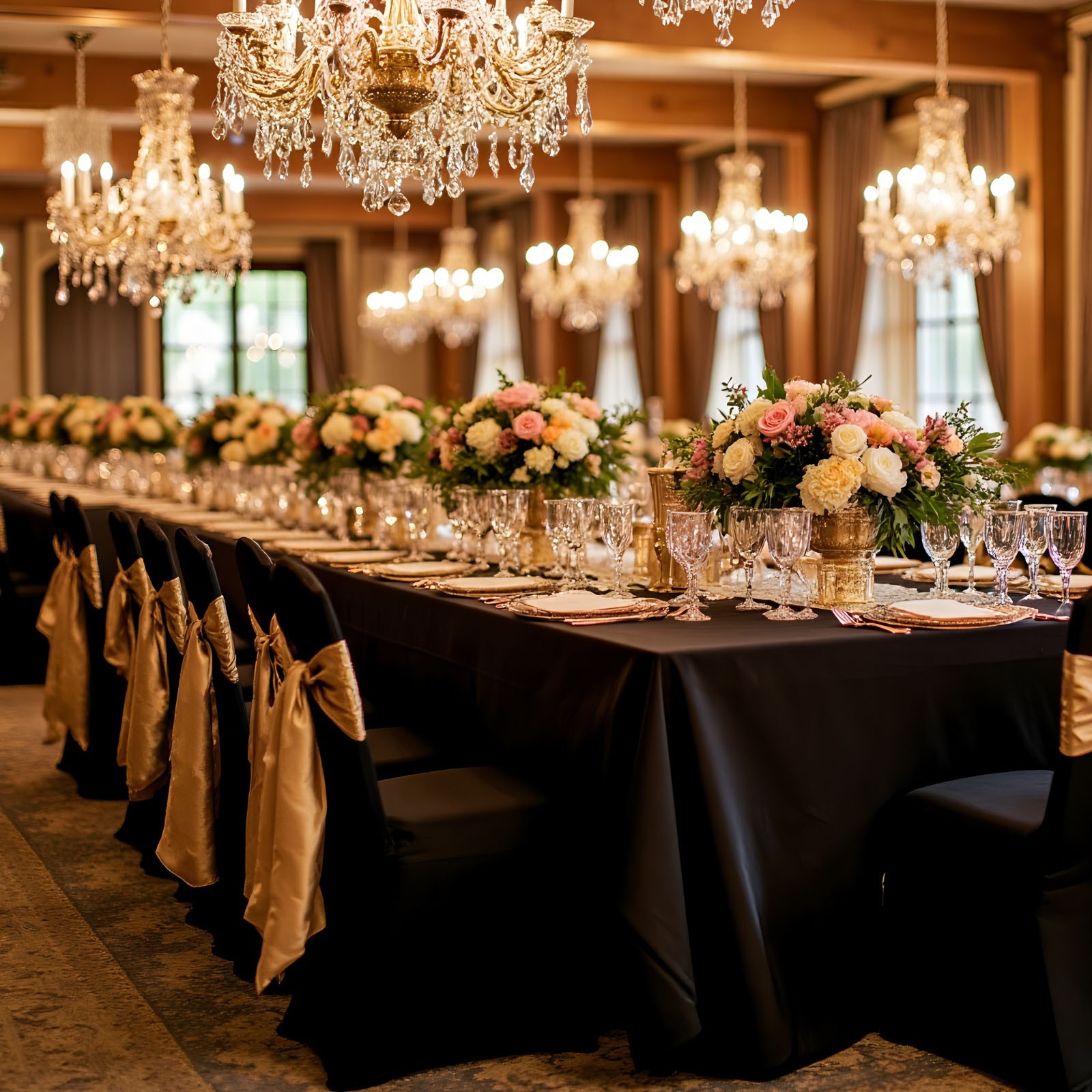 VEVOR 50PCS Black Stretch Spandex Folding Chair Covers for Wedding Party Dining