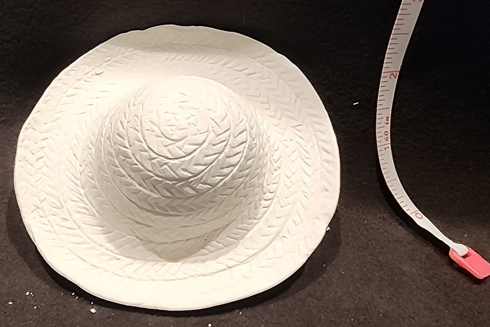 Ready to Paint Ceramic Bisque Small Large Brim Hat