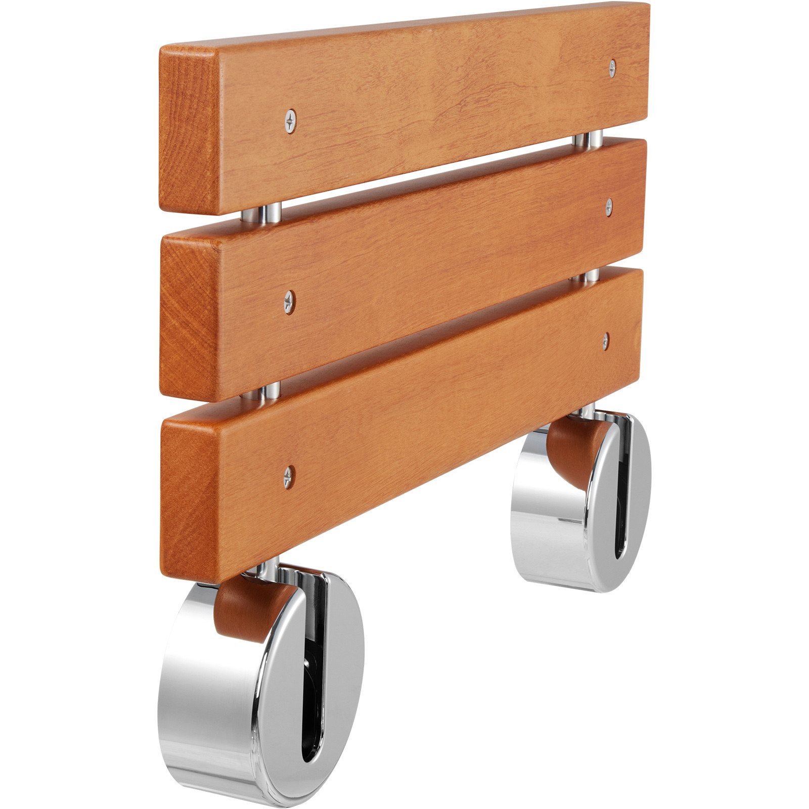 Folding Teak Shower Seat 20.1'' x 13.2'' Wall Mounted Shower Bench 440 lbs