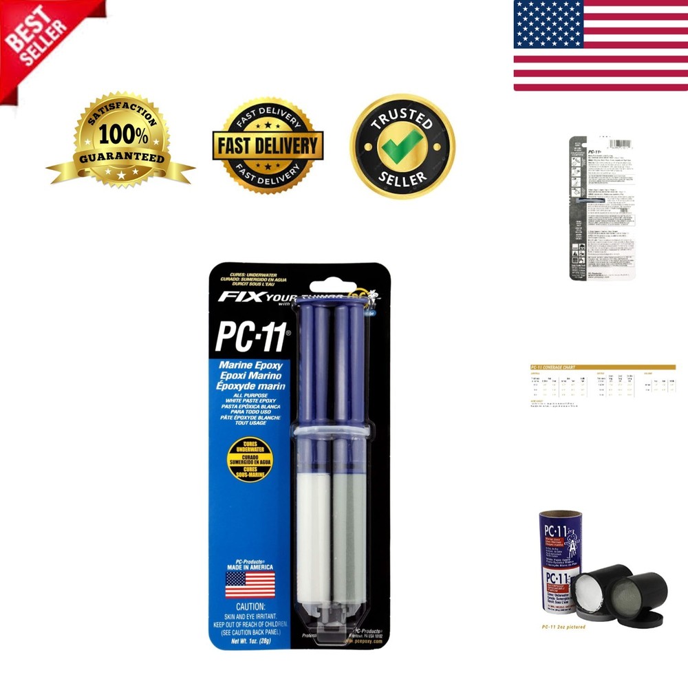 PC-Products PC-11 Epoxy Adhesive Paste, Two-Part Marine Grade, 1oz Applicator...