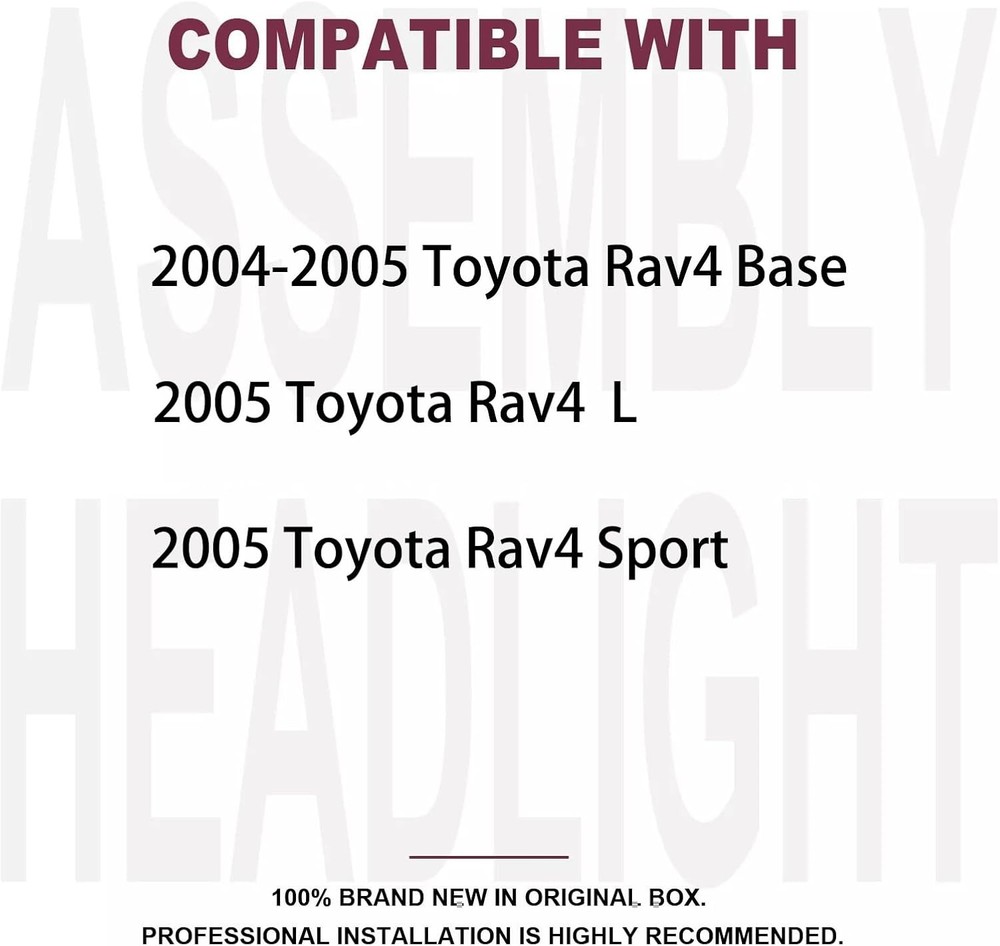 Chrome Headlights for Toyota RAV4 2004 Pair