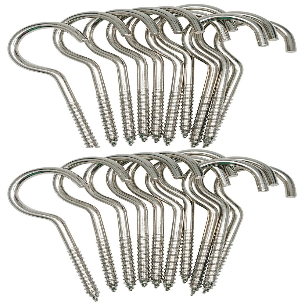 Heavy Duty Ceiling Screw Hooks 3 Inch Large Cup Hooks 20 Pcs