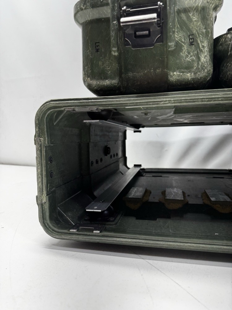 Rackmount 03U x24 General Dynamics Slide Out Composite Rack ShockMount Hard Case