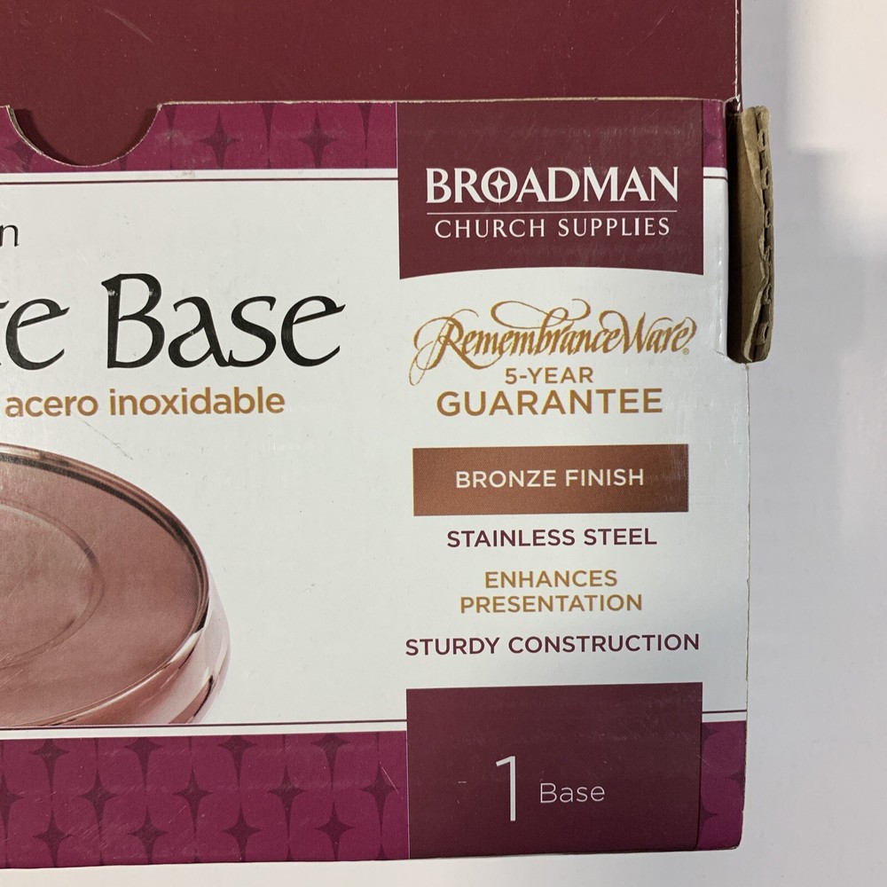 Communion-RemembranceWare-Bronze Stacking Bread Plate Base (Stainless Steel)