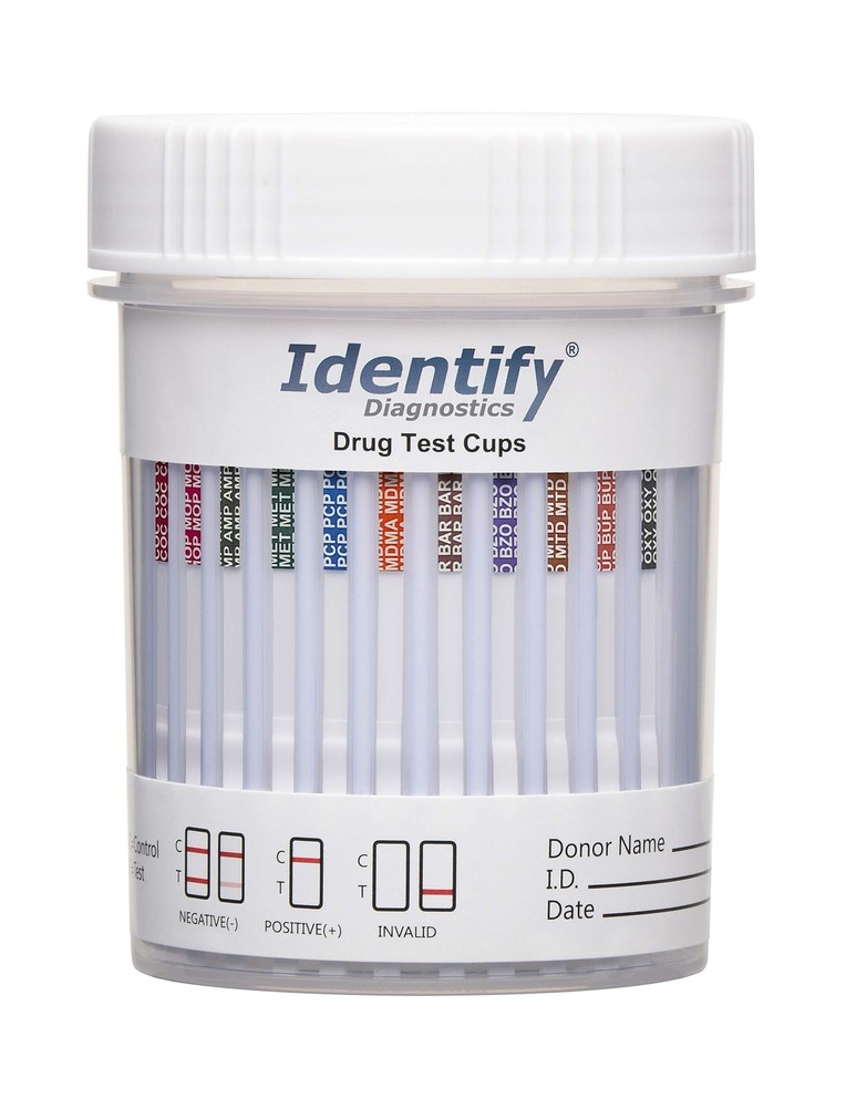 5 Pack Identify Diagnostics 12 Panel Drug Test Cup with BUP - Testing Instant...