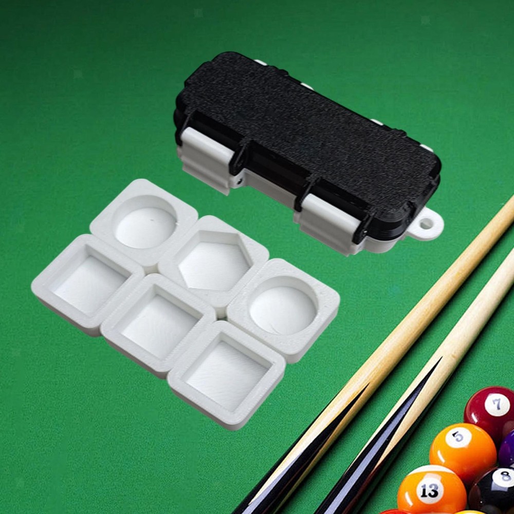 Pool Chalk Holder Organizer Lightweight Multifunction Container Billiard Cue