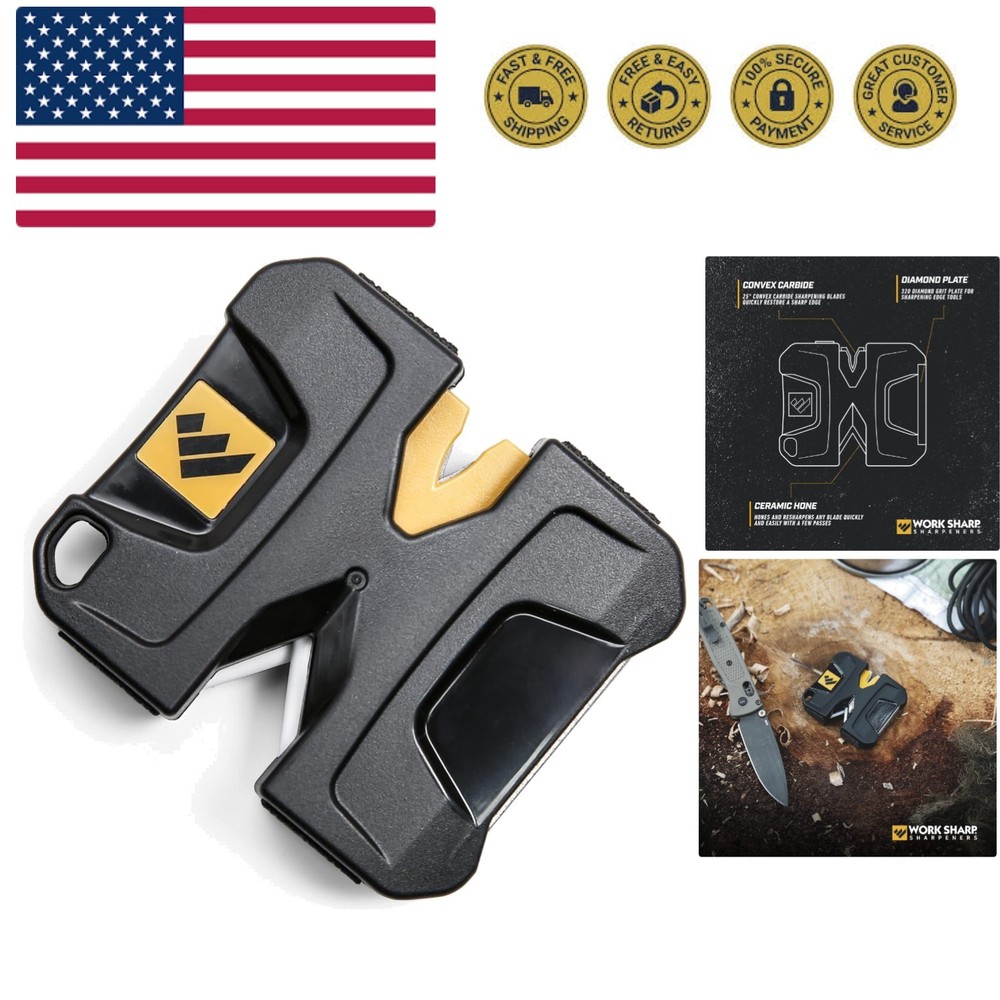 Portable Pivot Knife Sharpener, WSEDCPVT EDC Black