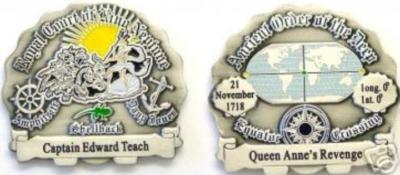 Shellback! Pollywogs-Shellback Marine Corps / Navy Silver Colored Challenge Coin