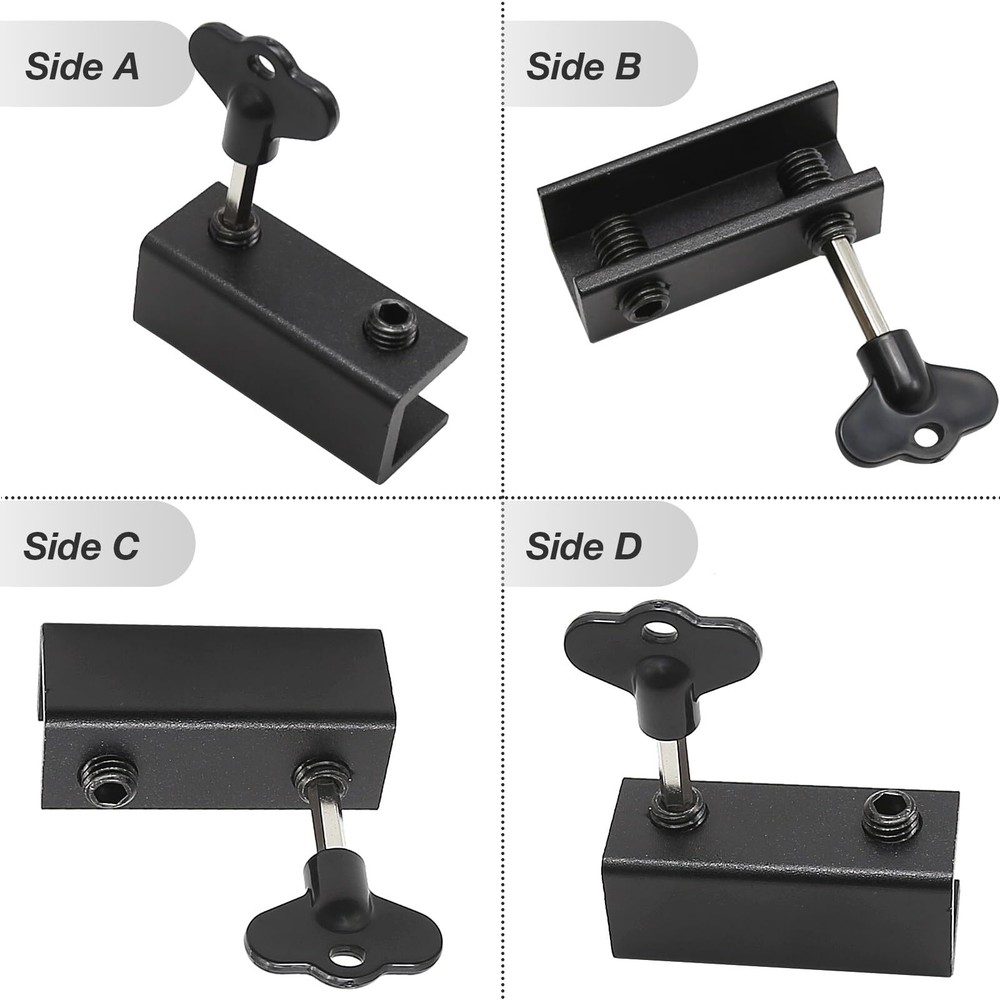 6 Pcs Window Locks Window Stoppers Sliding Window Locks with Key Vertical & H...