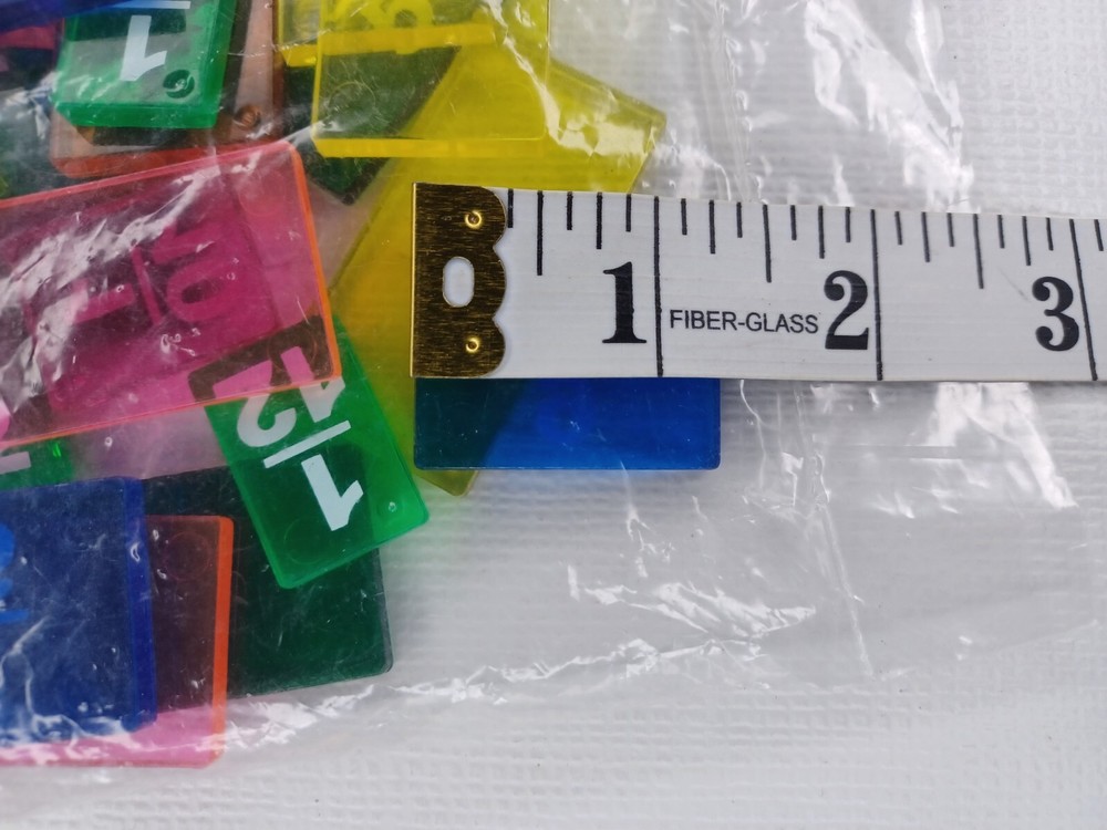 Fraction Tiles Clear Multicolor Plastic Math Homeschool