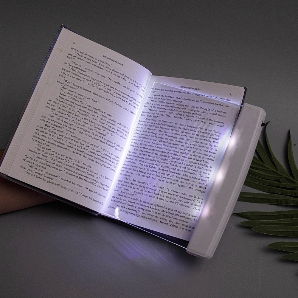 Wireless Flat Book Light Full Page Book Light Illuminator Panel Plate Lamp Board