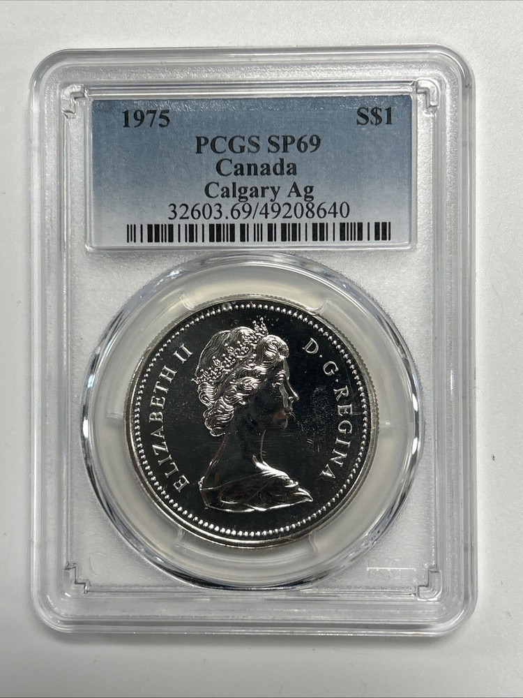 1975 Canada $1 Calgary Silver Dollar PCGS SP69.