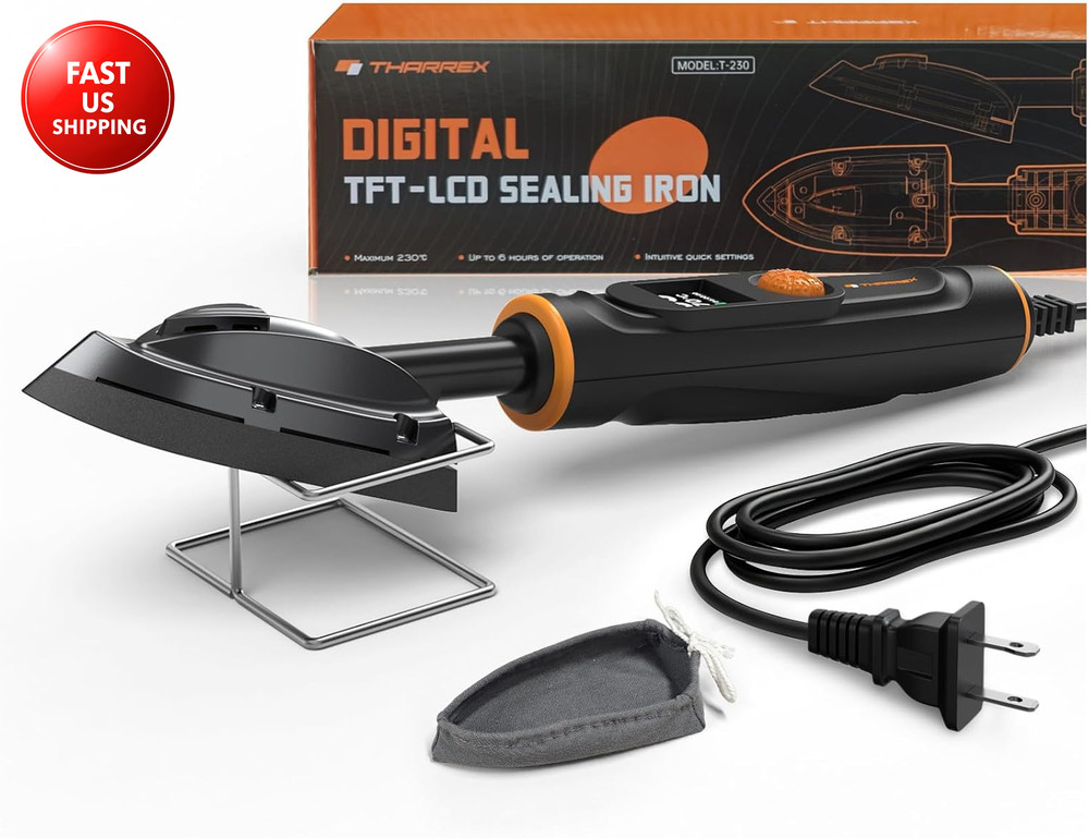 Digital Edge Banding Iron with LCD Screen | Extra-Long 8.2 Ft Cord | Adjustable