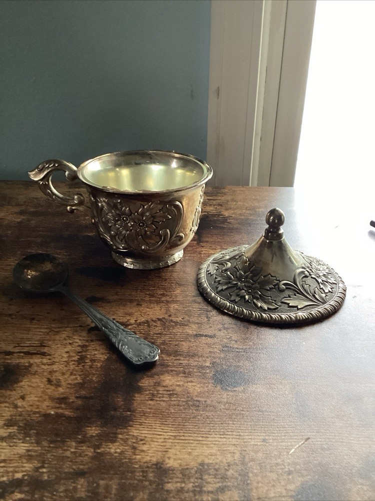 Antique Silver Plated Sugar Bowl