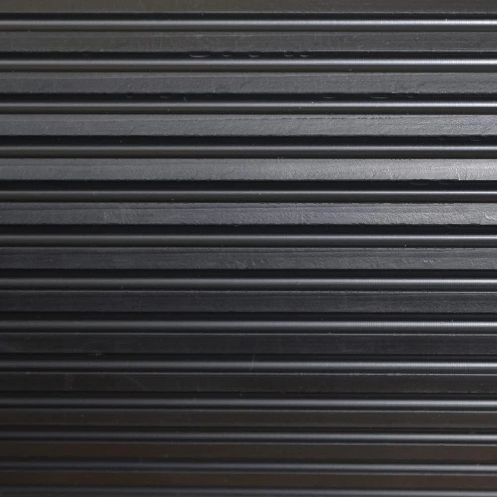 Commercial-Grade Black Rubber Scraper Mat