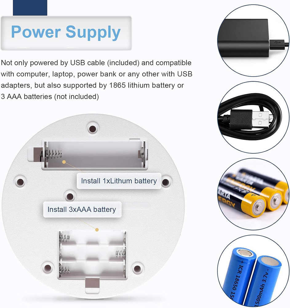 Rotating Display Stand 5.4" /6.6 Lbs Load Motorized Spinning Platform Rotating B