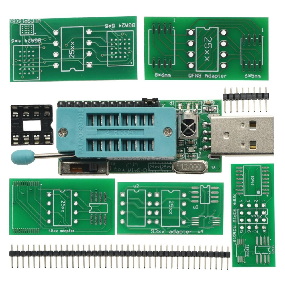 CH341A USB Programmer V1.7 Level Conversion 1.8V 2.5V 3.3V 5V Chip Reader Writer