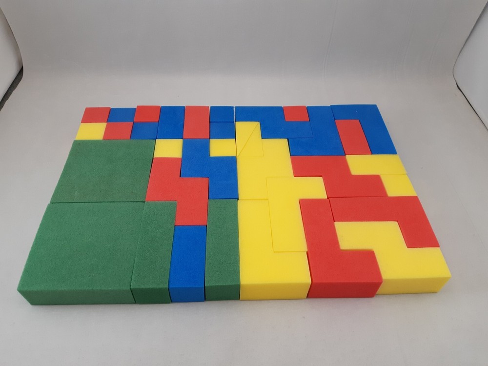 Math Geometric Foam Learning Pattern Shape Blocks Educational Homeschooling