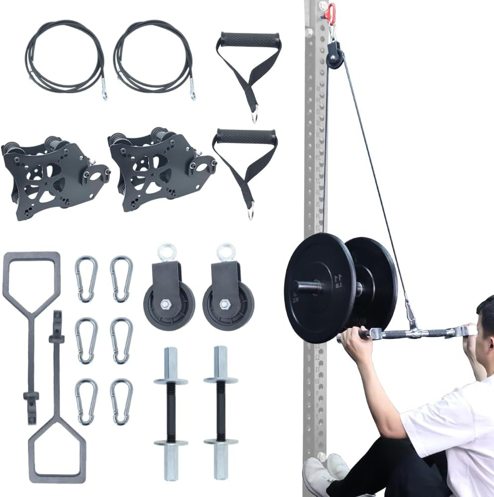 Pulley System Gym Power Rack Attachments Smith Machine Attachments Cable Pulley