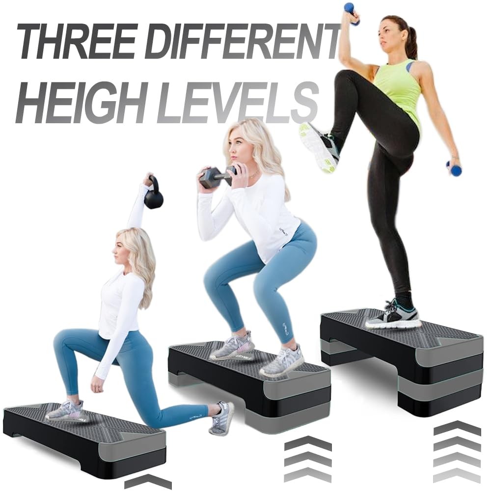 Aerobic Exercise Step, Adjustable Aerobic Stepper for Exercise, Workout Step ...