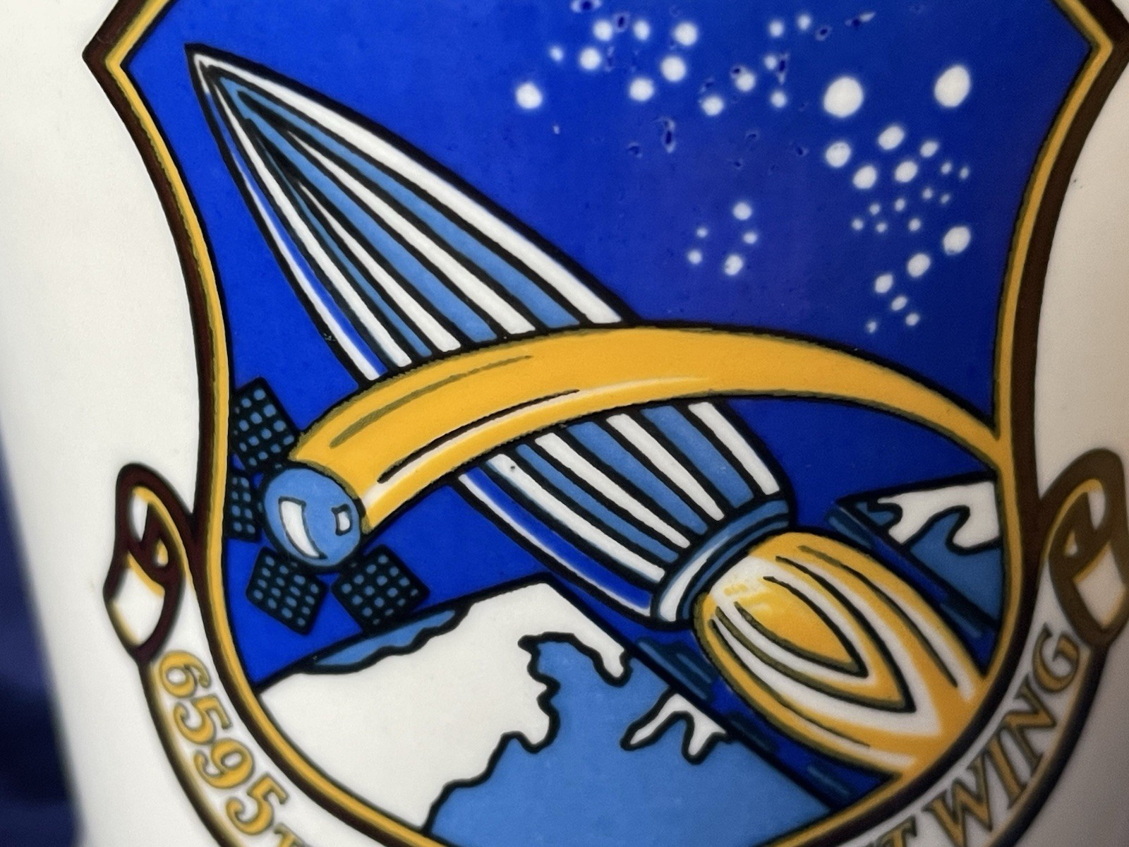 Vintage 6595th Aerospace Test Wing Ceramic Mug, Vandenberg AFB, Space Delta 12
