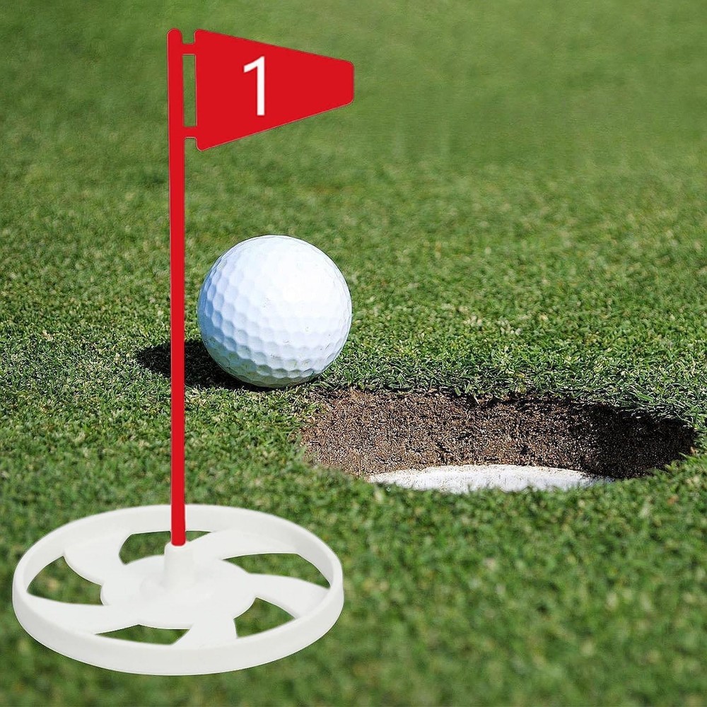 Golf Putting Cup and Flag Practical Golf Hole Cup for Beginner Yard Office