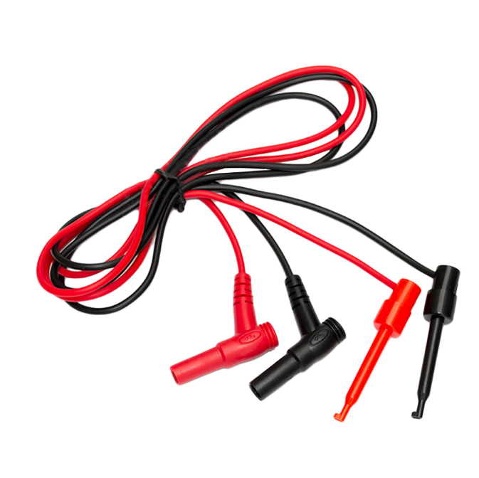 1 Pair Safety Banana Plug Toggle Test Hook Clip Test Leads Probe Cable Wire