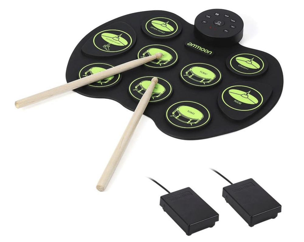 Electronic Drum Mat,Foldable Electronic Drum Kit Portable Electronic Drum Set