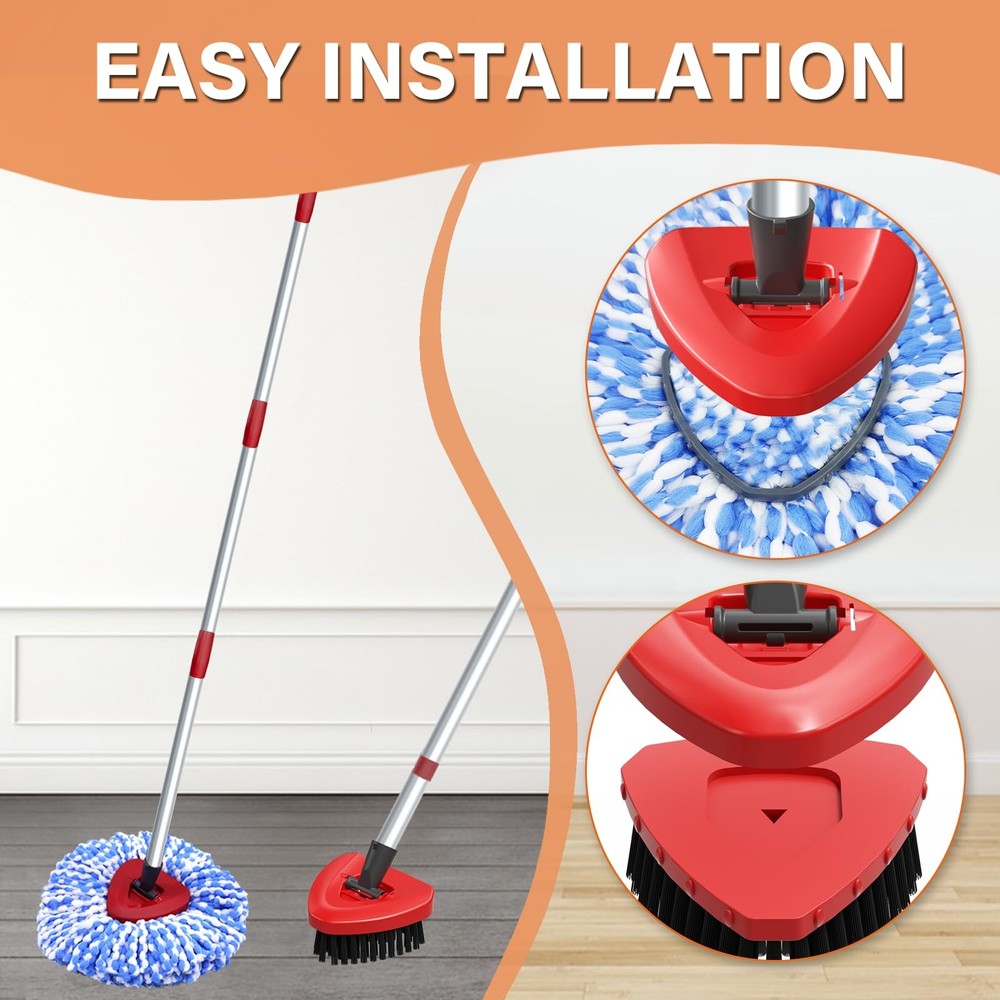 5 Pack Spin Mop Head Replacement for O Cedar RinseClean 2-Tank System,Include...