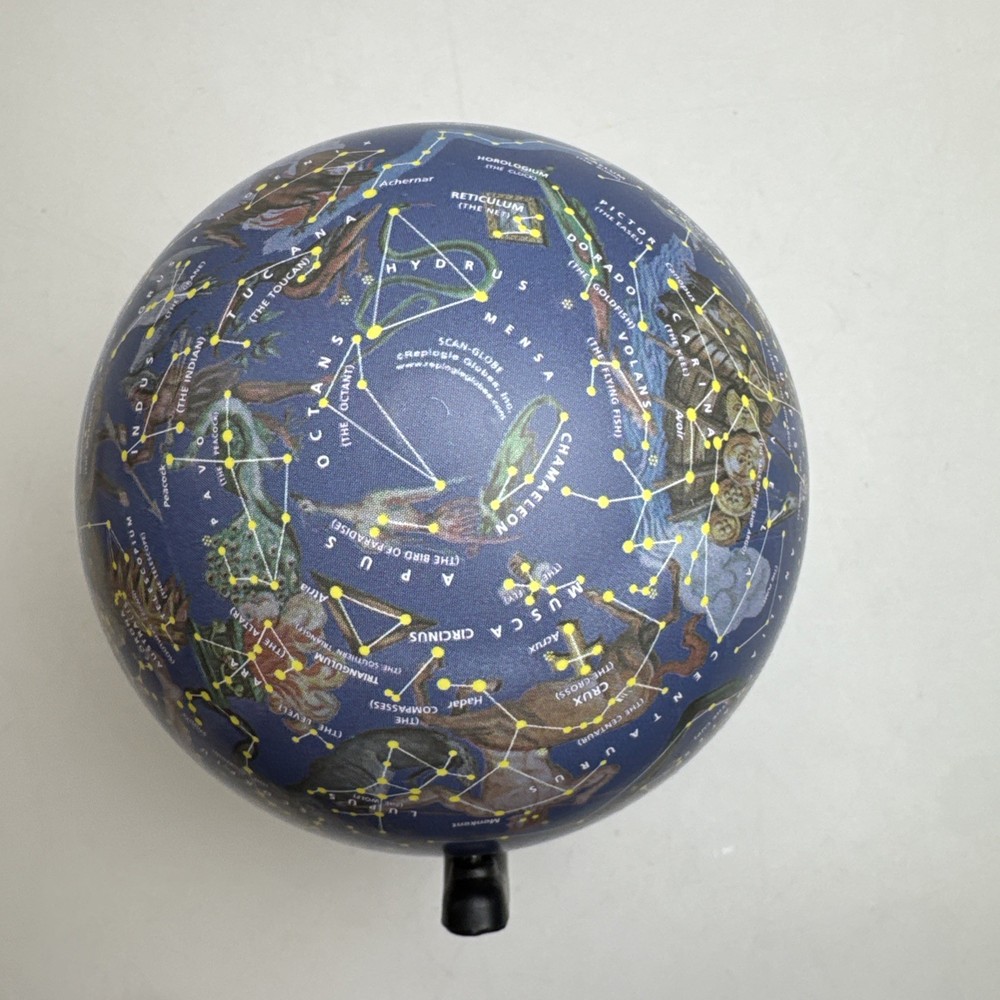 Wonder Globe Constellation 4.3 Inch Desktop World Globe Replogle 2001 Celestial