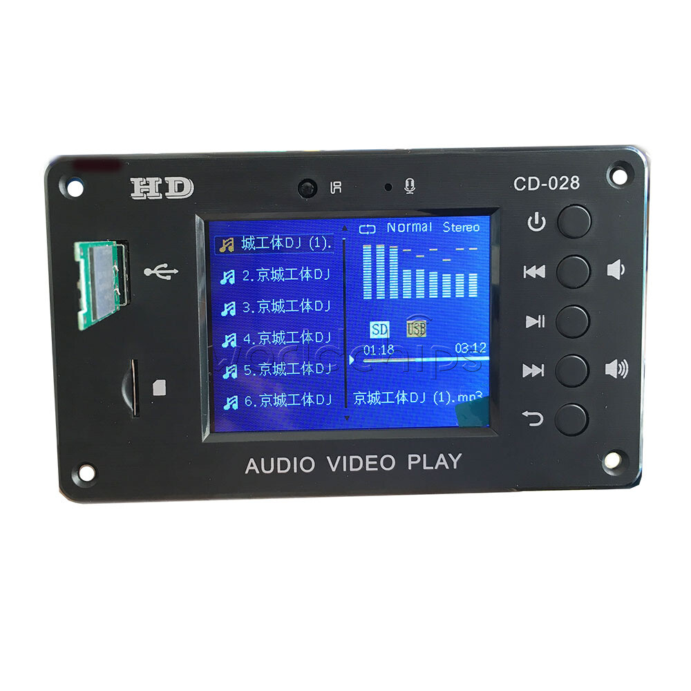 2.4'' MP5 Stereo Audio-Decoder Board 5.0 Bluetooth Calls HD Video Player