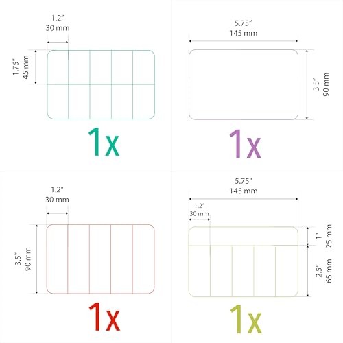 Personality Case Color-Coded Organizers, 4 Stackable boxes, 22 compartments