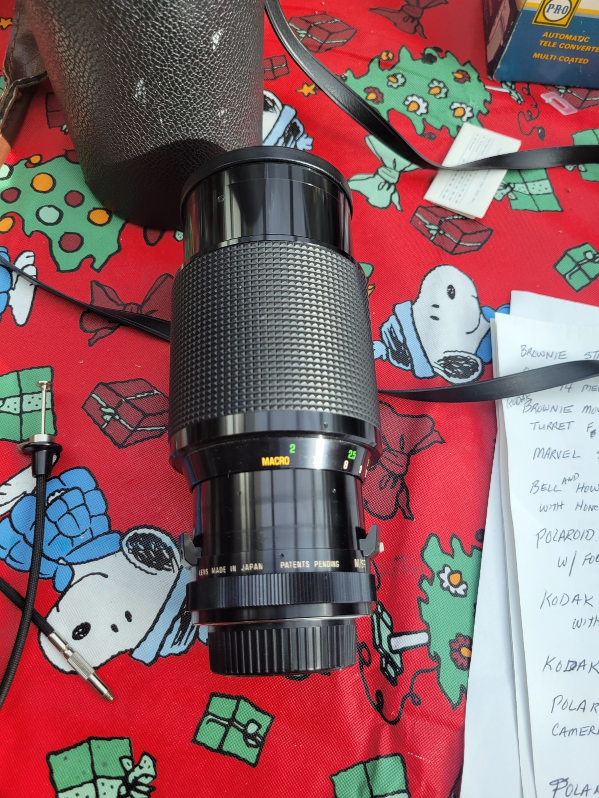 Vintage Minolta SR-T Camera with 2x lens and Vivitar 70-210mm lens