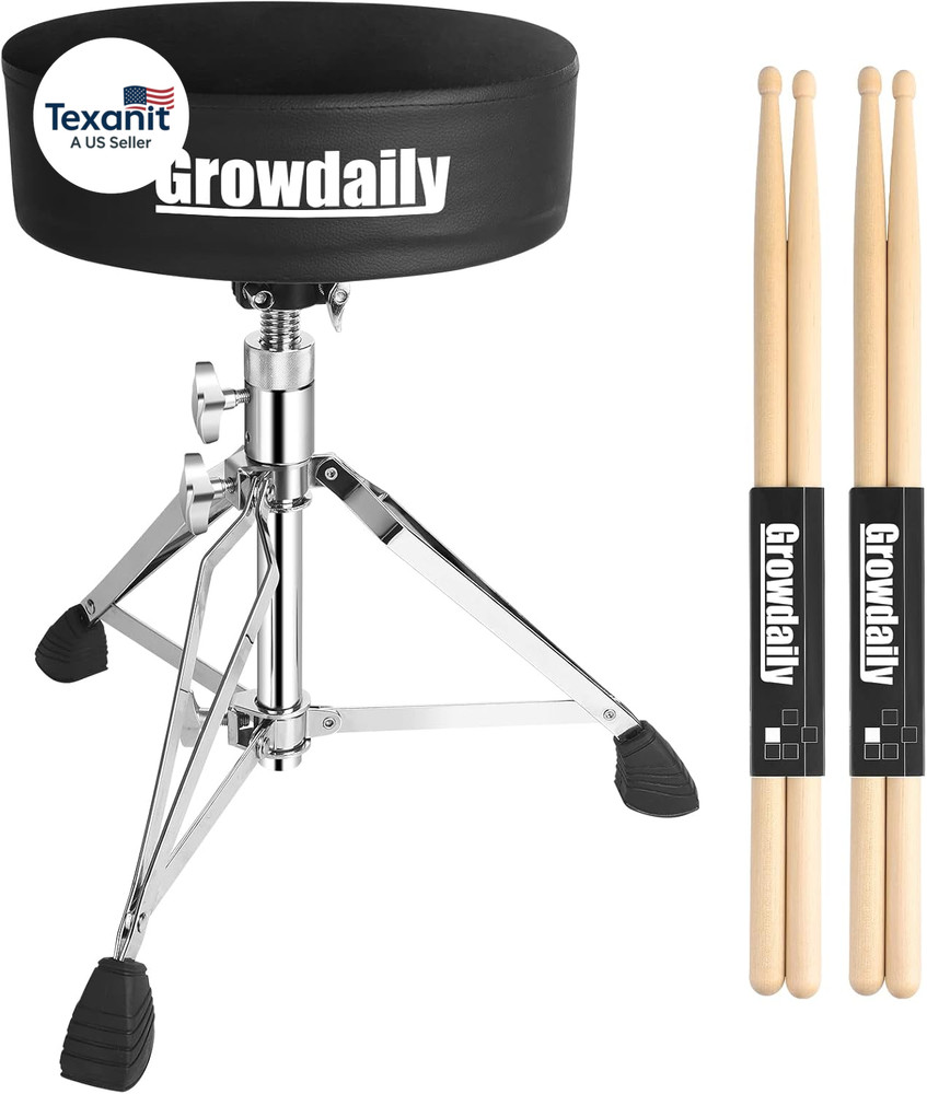 Drum Throne Seat,Adjustable Stool Drum Universal Thick Padded Drum Throne Drumme