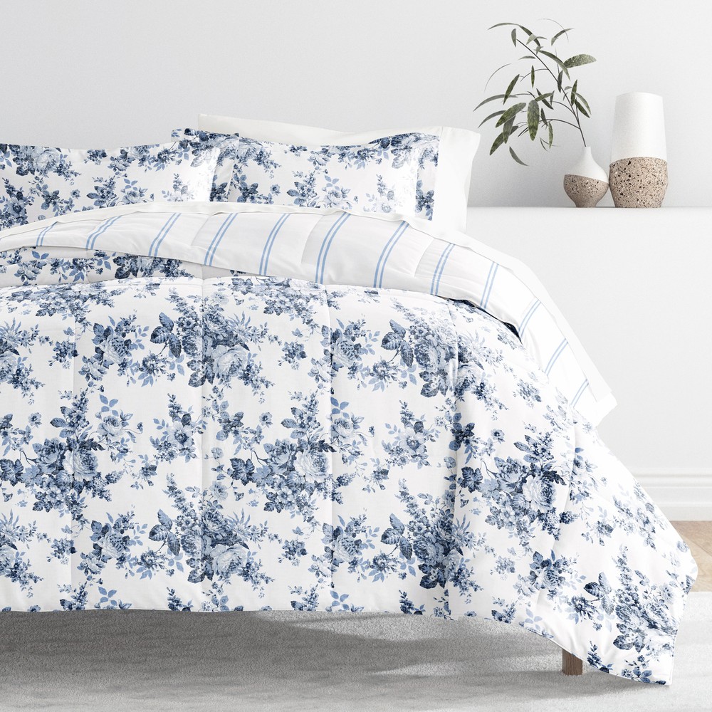 Bedding Bundle, Patterned Microfiber Comforter Set and Solid Sheet Set by Kay...