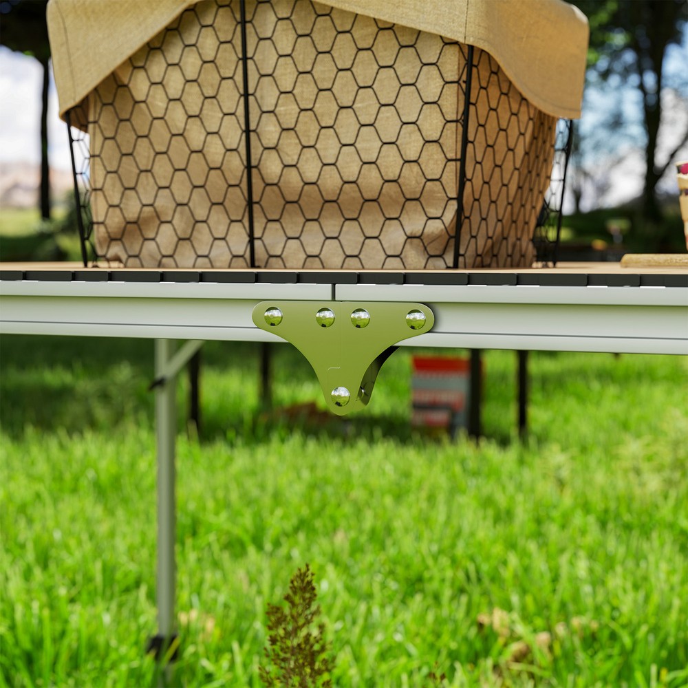 Foldable Table, Adjustable Height Aluminum Table for Picnic