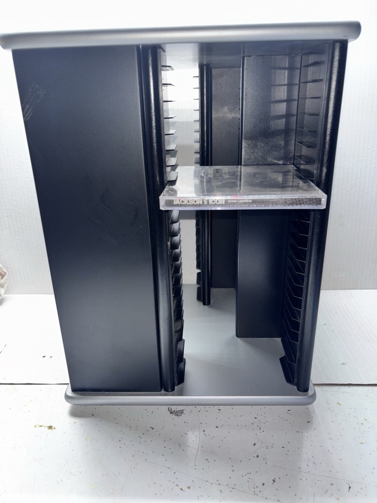 100 CD Rotary Carousel Storage Holder Rack Spinning Tower Case