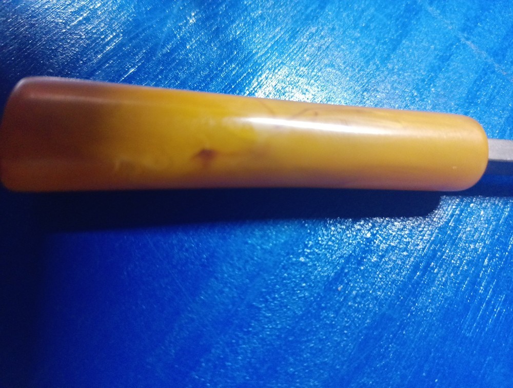 Vintage Sewing Pattern Tracing Tool Butterscotch Bakelite Handle