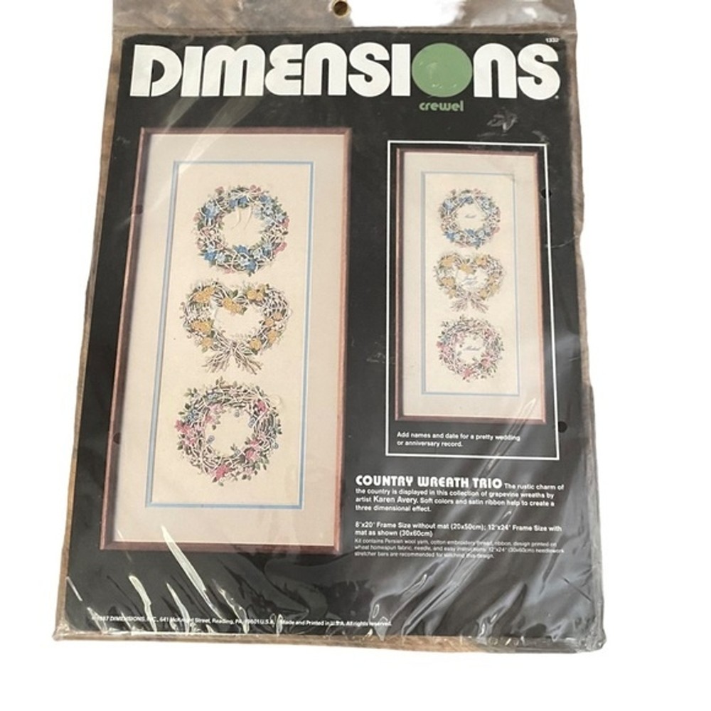 Dimensions Crewel Set Hearts Needlework Kit