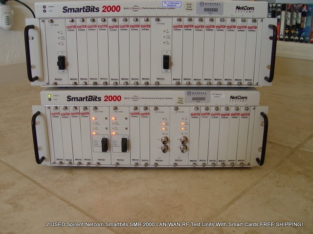 2 Spirent Netcom Smartbits SMB-2000 LAN WAN RF Test Units Smart Cards FREE SHIPP