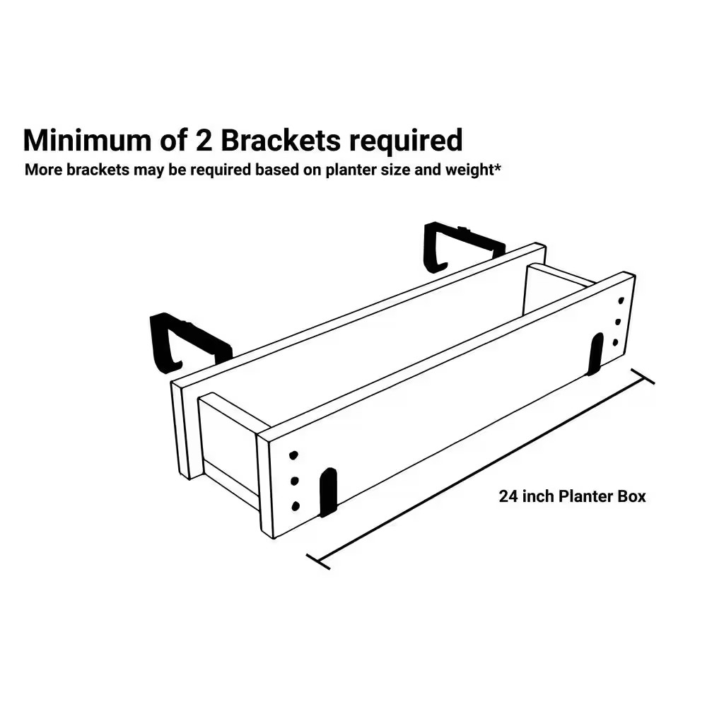 Adjustable Window Planter Box Single Metal Bracket