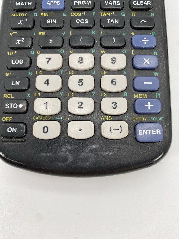 Texas Instruments TI-83 Plus Graphing Calculator Black Cover Working Students