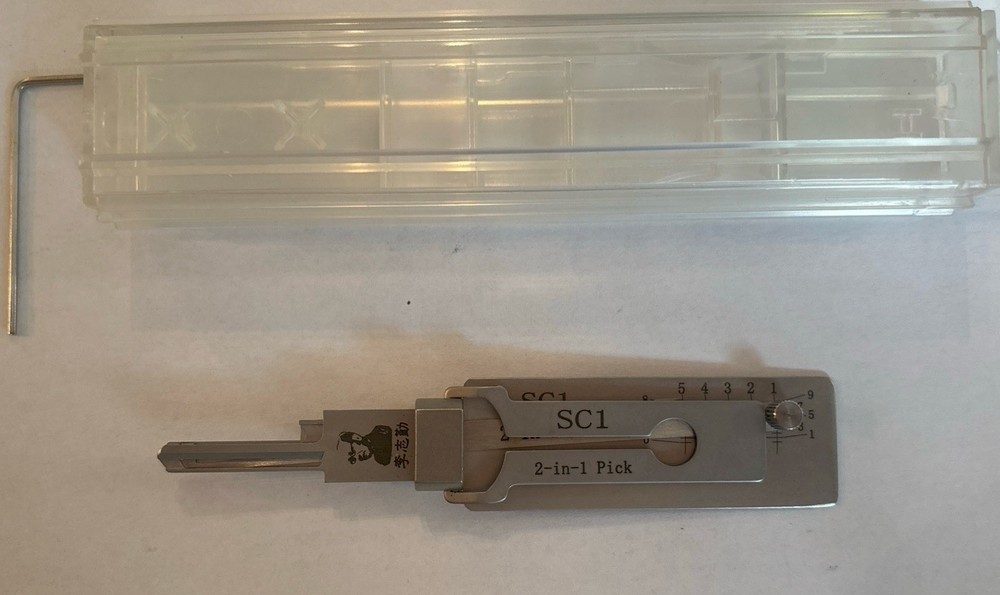 Original LISHI SC1 2-in-1 Locksmith Tool Key Decoder Pick Tool, Schlage