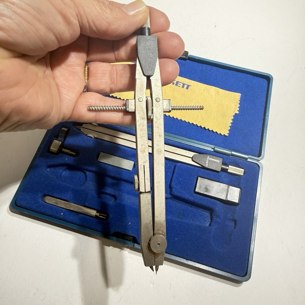 Pickett Compass Drafting Set 1506 N Kit Complete W. Germany