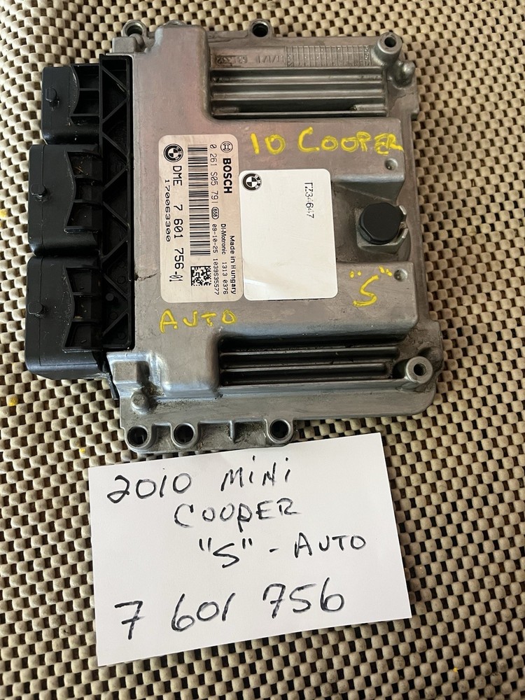 2010 Mini Cooper S AT ECU 7601756 ECM PCM Engine Control Module