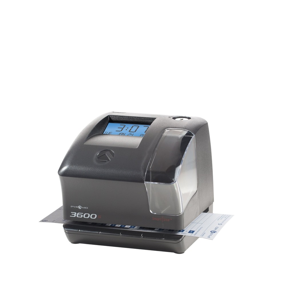 Pyramid Time Systems Model 3600SS SmartSite Time Clock and Document Stamp, Sm...