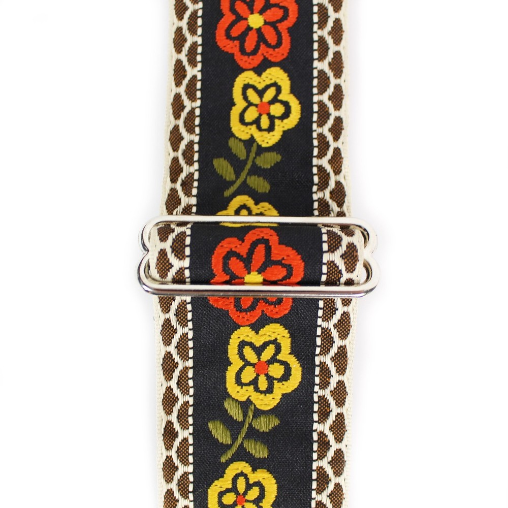 Souldier "Marigold" Pattern Guitar Strap 2" - Orange & Yellow