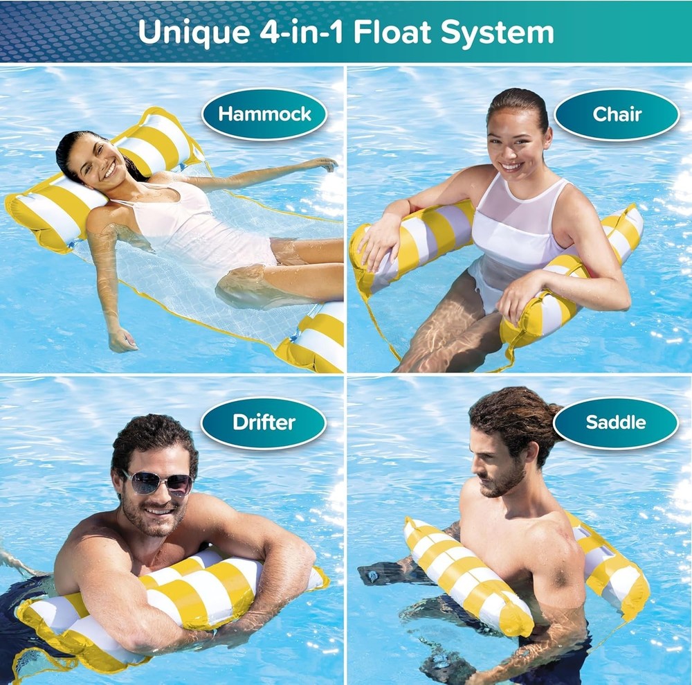 Comfortable Aqua Pool Hammock - Inflatable & User-Friendly, Ideal for Adults