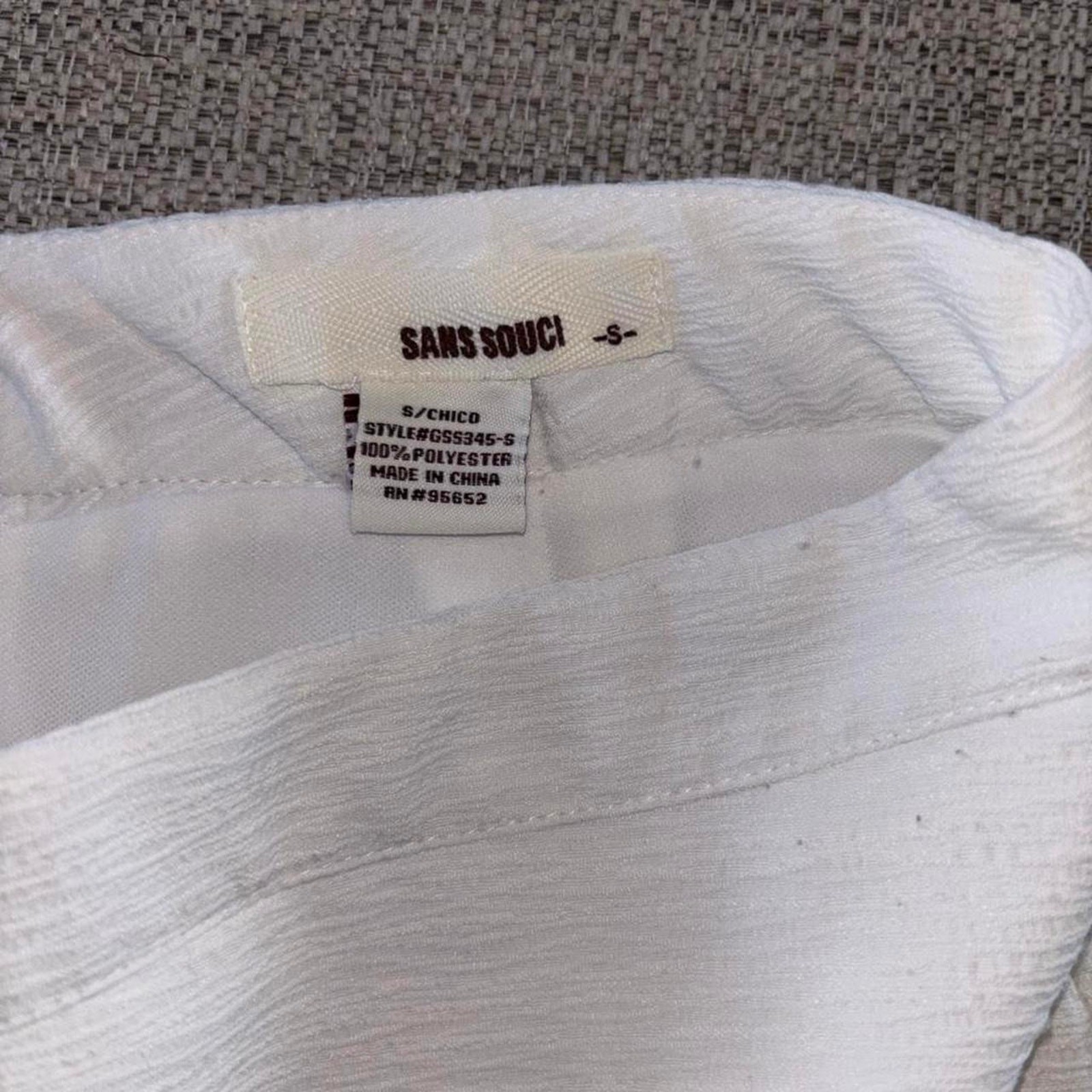 Sans souci white mini skirt size S