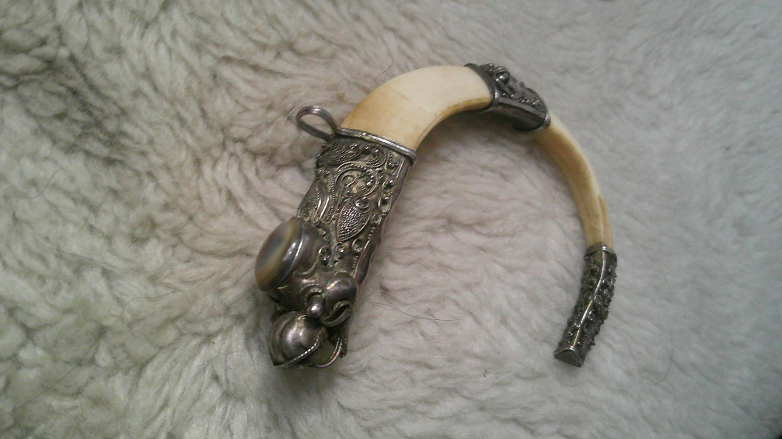 PAPUA NEW GUINEA Lot Two Necklaces SKULL Boar Tusks